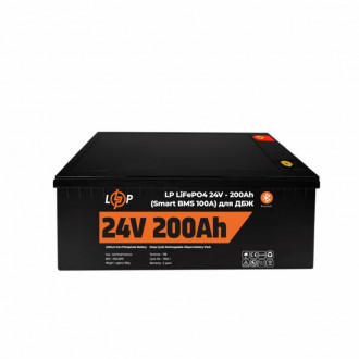 Акумулятор LP LiFePO4 24V - 200 Ah (Smart BMS 100А) з BT пластик для ДБЖ