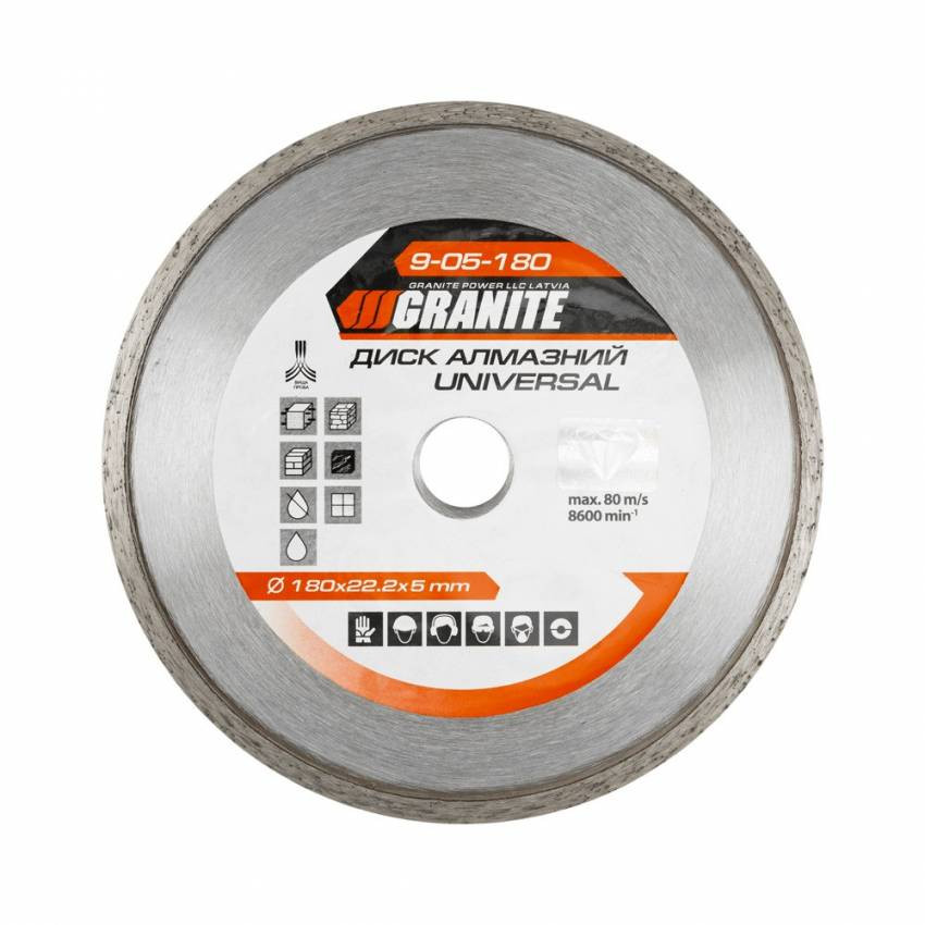 Диск алмазний GRANITE UNIVERSAL 180 мм 9-05-180-9-05-180