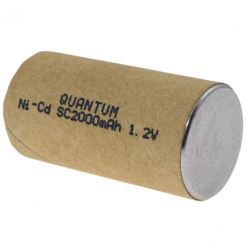 Акумулятор Ni-Cd технічний Quantum 2000mAh 1.2V SC Flat, 1шт/уп-NiCd-SC2000