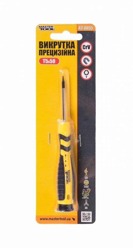 Викрутка прецизійна MASTERTOOL TORX T5х50 мм 43-0055-43-0055