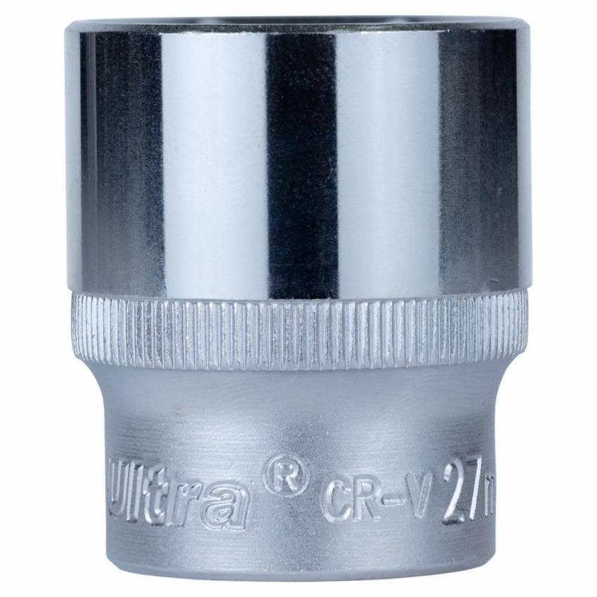 Насадка шестигранна коротка 1/2" 27мм CrV ULTRA (6070272)-6070272