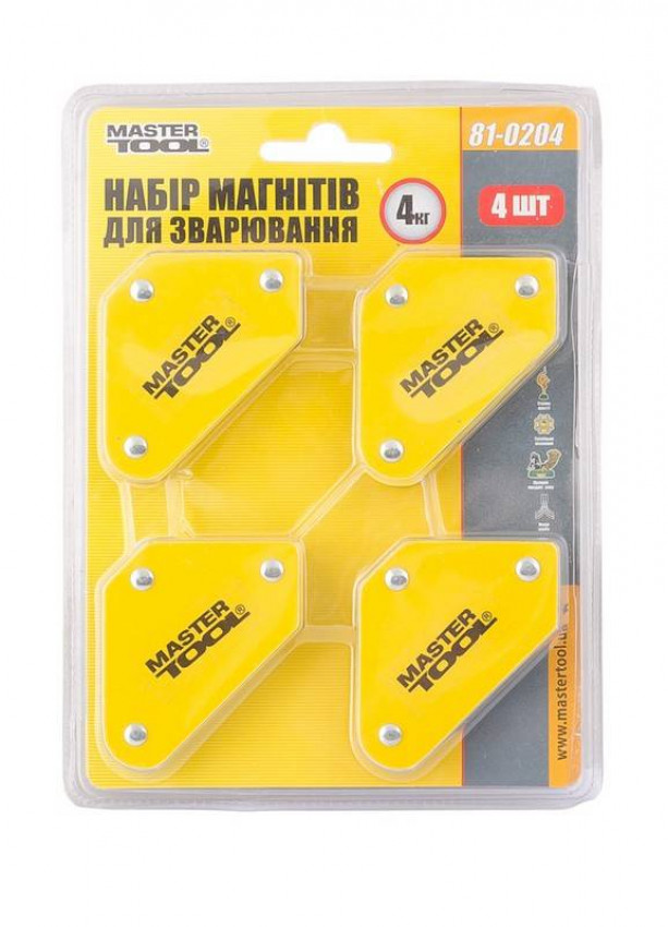 Набір магнітів для зварювання MASTERTOOL 4 кг 45°/90°/135° 81-0204-81-0204