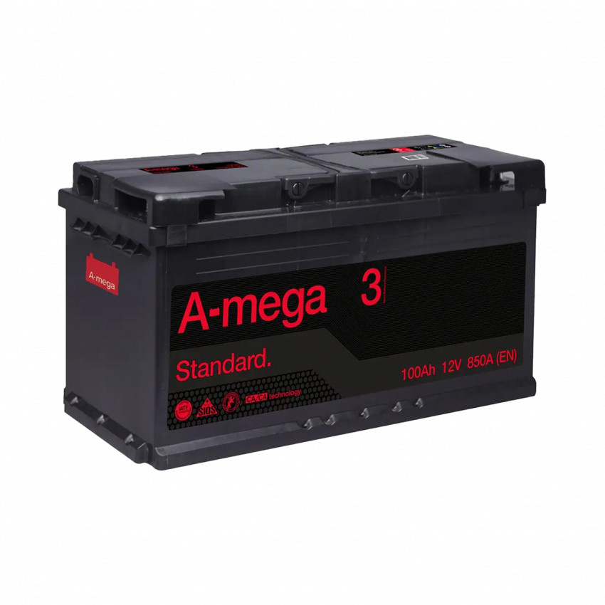 Акумулятор авто Мегатекс A-mega Standard (М3) 6СТ-100-АЗ (прав) ТХП 850-