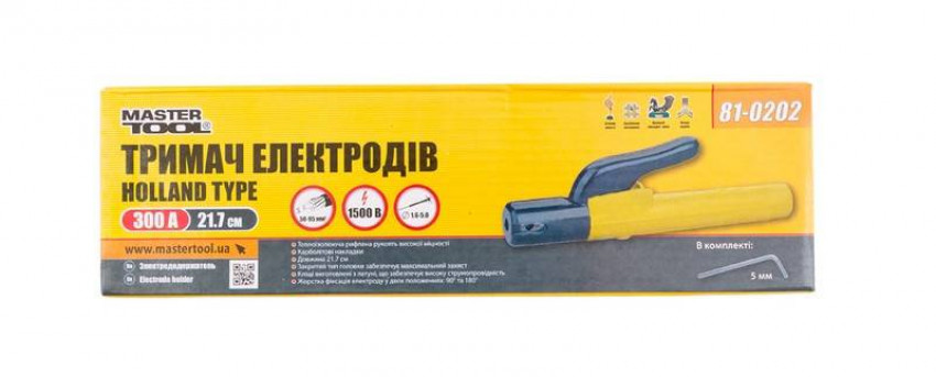 Тримач електродів MASTERTOOL Holland type Prima 300 А 81-0202-81-0202