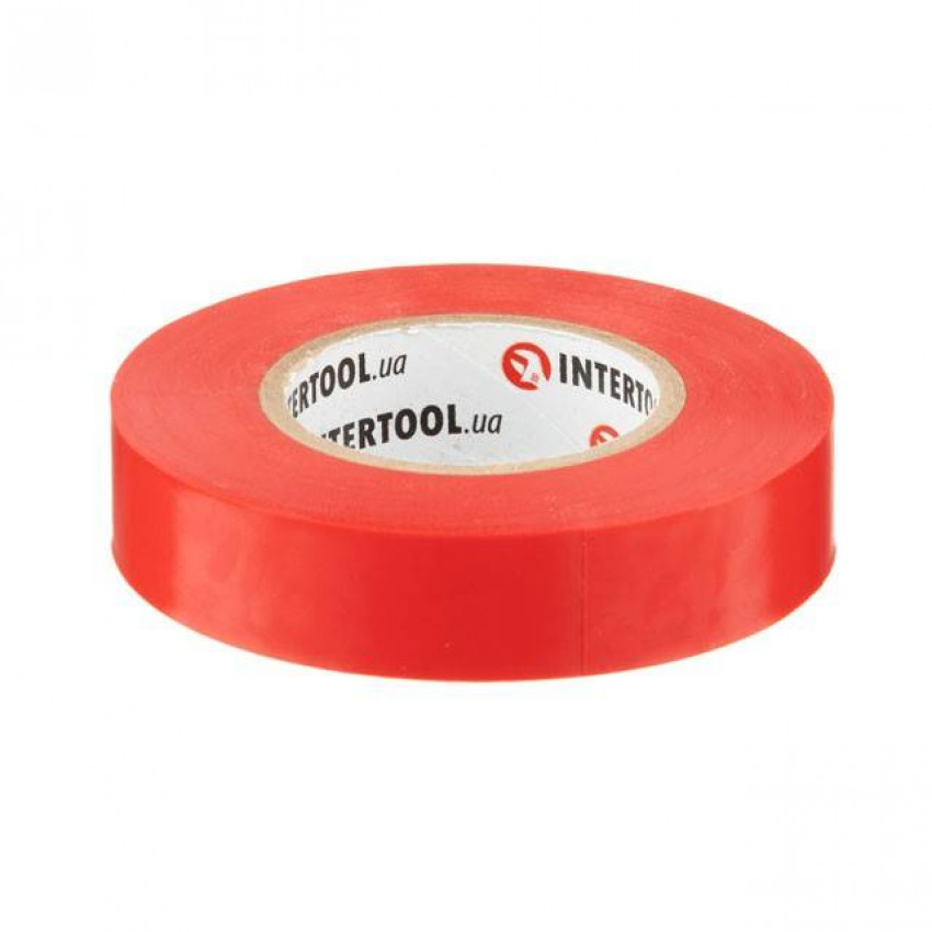 Стрічка ізоляційна, 17 мм * 20 м * 0.15 мм, червона INTERTOOL IT-0050-IT-0050