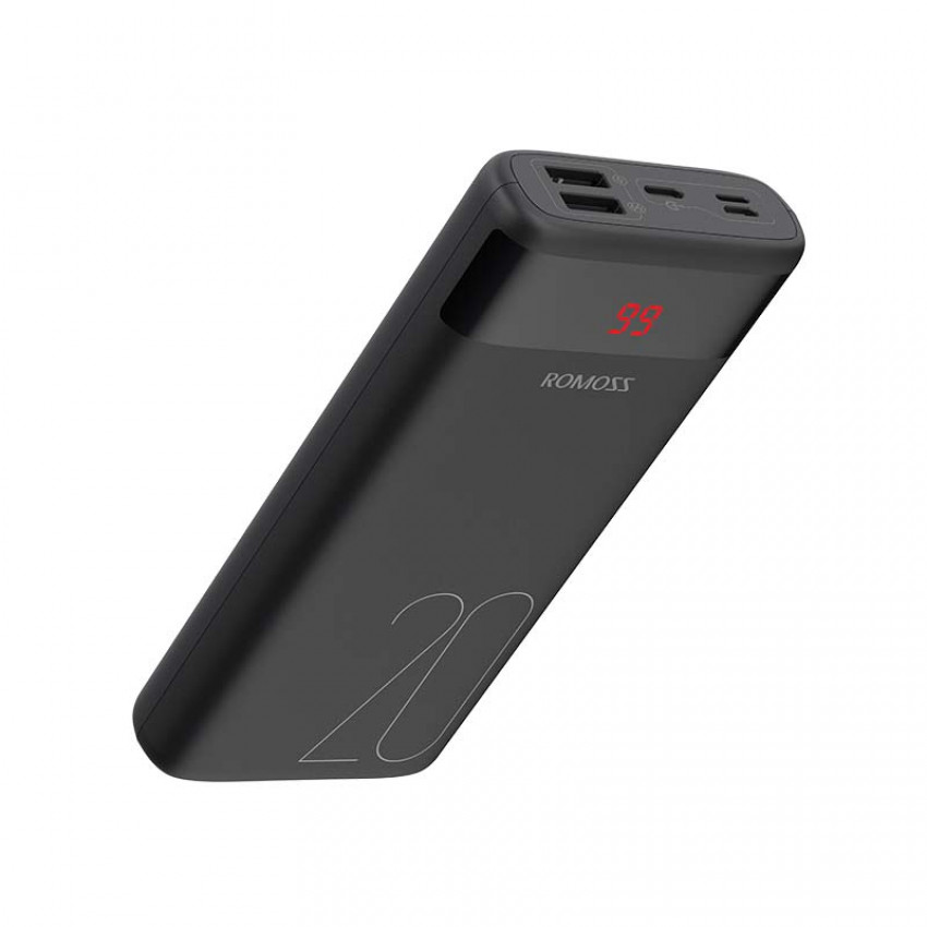 Универсальная мобильная батарея Romoss Ares 20 20000mAh, USB-C, 2xUSB, Lightning, micro-PB931019