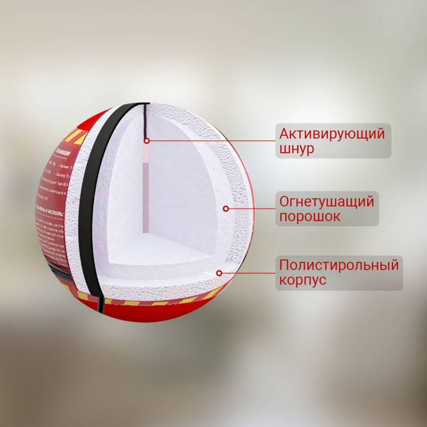 Автономна сфера порошкового пожежогасіння LogicPower Fire Stop S9.0M-