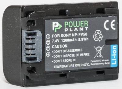 Акумулятор PowerPlant Sony NP-FV50 1200mAh-[articul]