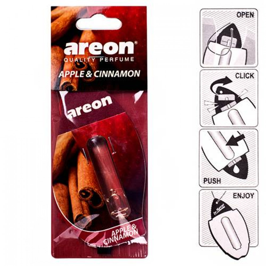 Осв.повітря рідкий лист AREON "LIQUID" Apple Cinnamon 5ml (24)-LR 07 (24/288)