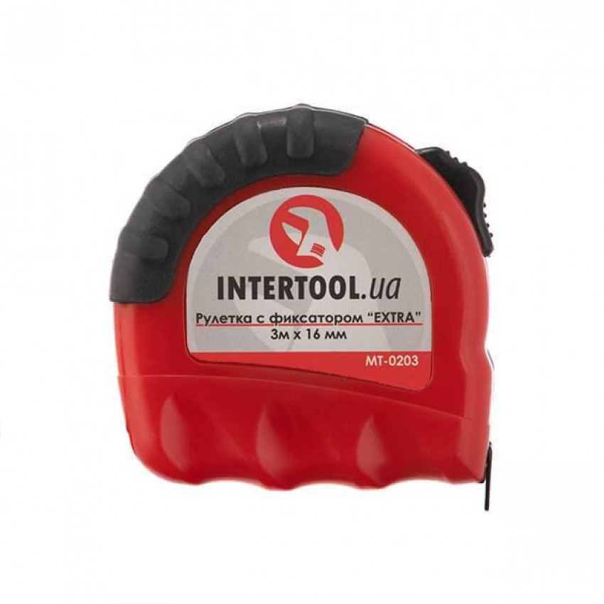 Рулетка з металевим полотном 3 м * 16 мм "EXTRA" INTERTOOL MT-0203-MT-0203