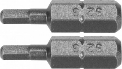 Насадка викрутка YATO: &quot;HEX&quot; H3 x 25 мм, HEX 1/4&quot;, AISI S2, 2 шт-[articul]