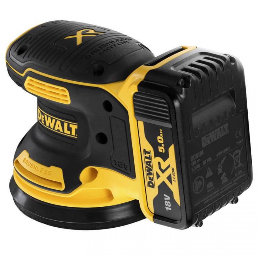 Шліфмашина ексцентрикова акумуляторна безщіткова DeWALT DCW210P2-DCW210P2