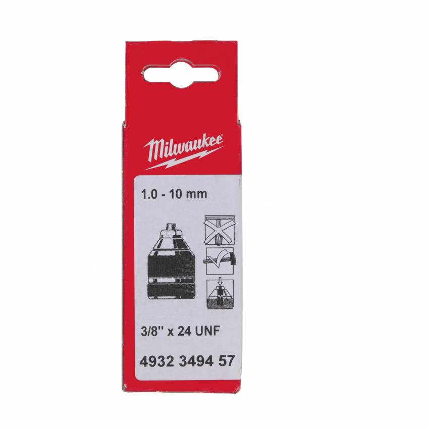 Патрон безключовий з запобіжним гвинтом MILWAUKEE 1-10 3/8"х24-4932349457