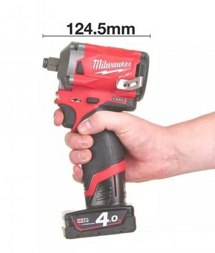 Гайковерт акумуляторний 1/2" MILWAUKEE, M12 FIWF12-422X, 339 Нм, (заряд. пристрій, 1 акум.Х 2Ач, 1 акум.Х 4Ач, HD кейс)-4933464616