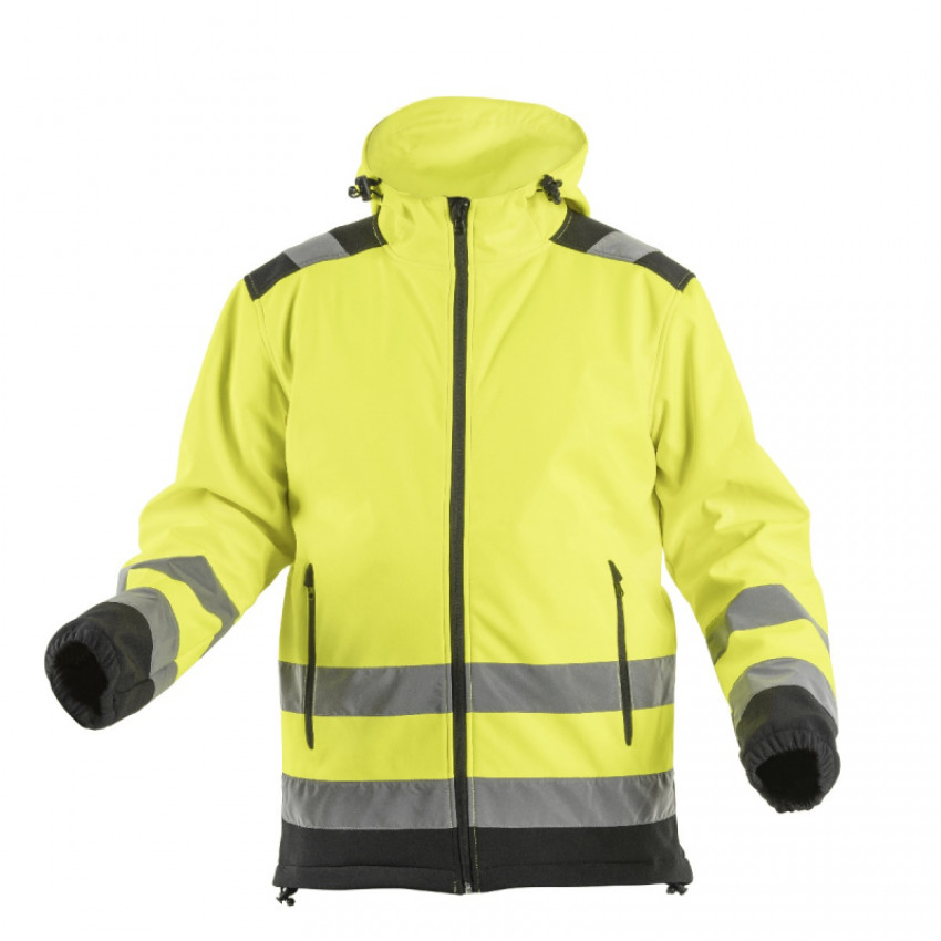 Куртка сигнальна Softshell ARGEN з капюшоном, жовта HOEGERT 2XL HT5K257-2XL-HT5K257-2XL