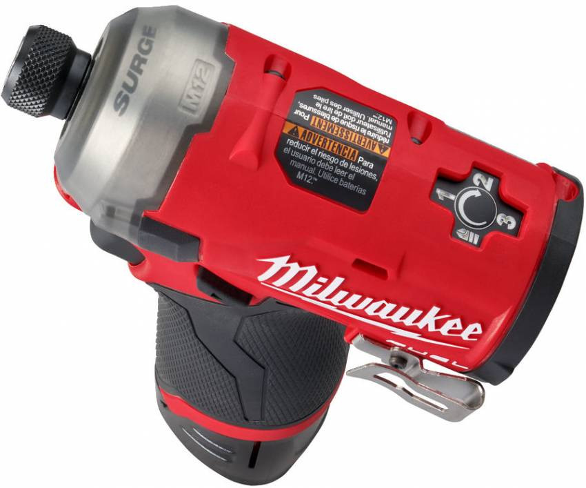 Гвинтоверт акумуляторний 1/4" HEX MILWAUKEE, M12 FQID-202X, 50Нм (зарядний пристрій, 2 акум.Х 2Ач, HDкейс)-4933464973