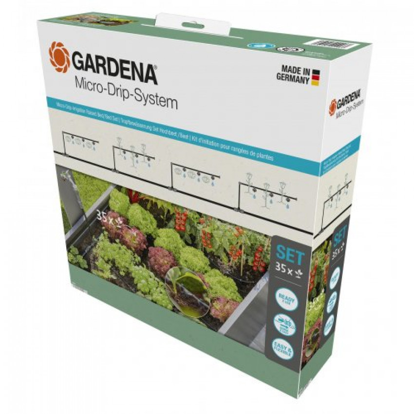 Комплект для поливу Gardena Micro-Drip-System Raised Bed Set для високих грядок на 35 рослин-13455-20.000.00