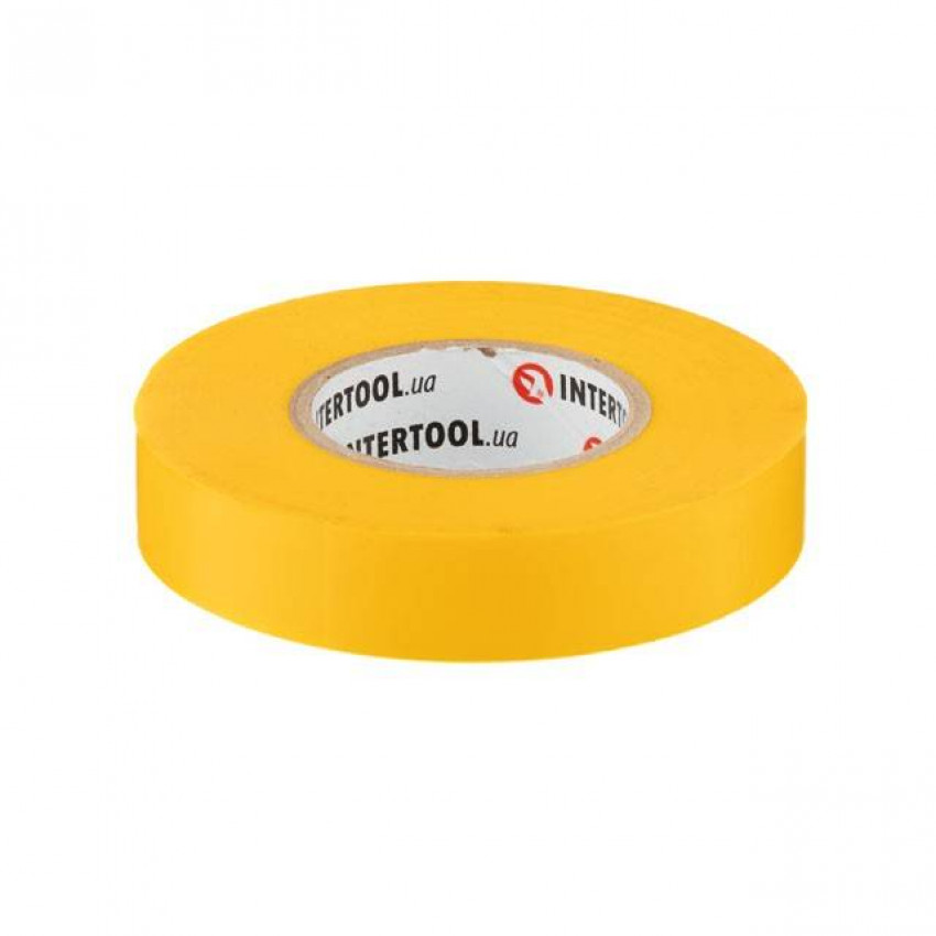 Стрічка ізоляційна, 17 мм * 25 м *0,15 мм, жовта INTERTOOL IT-0062-IT-0062