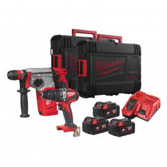 Набір аккумуляторних інструментів Milwaukee M18BLPP2C2-503X, 4933492527-[articul]