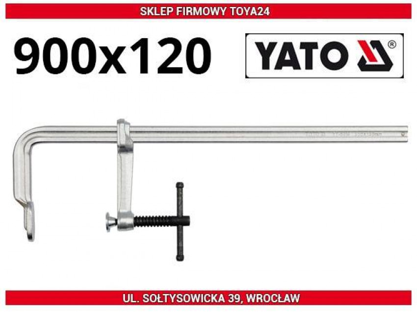 Струбцина кована хромована YATO, l=900х120 мм [5]-YT-6416