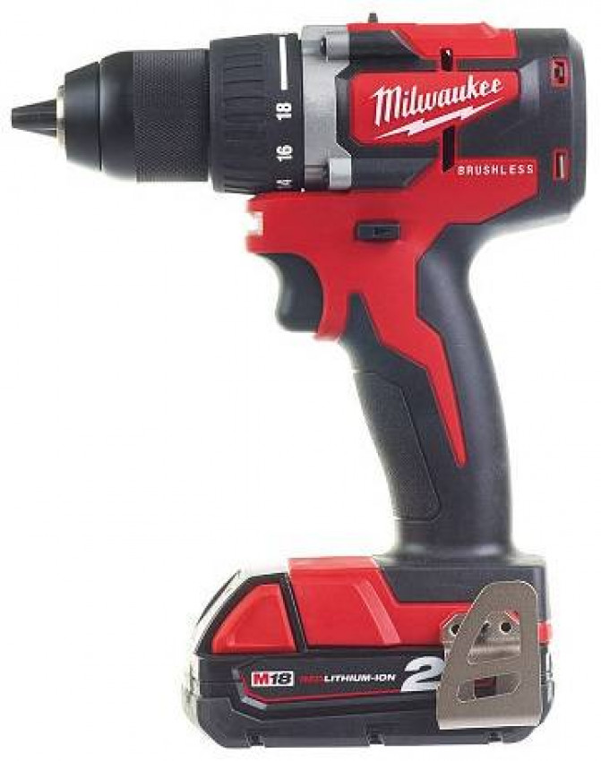 Дриль-шуруповерт акумуляторний MILWAUKEE, M18 BLDD-202C, 60Нм (ЗУ, 2X2Ач, кейс) (заміна на 4933464317)-4933448441