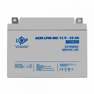 Акція. Акумулятор мультигелевий AGM LPM-MG 12V - 26 Ah-[articul]