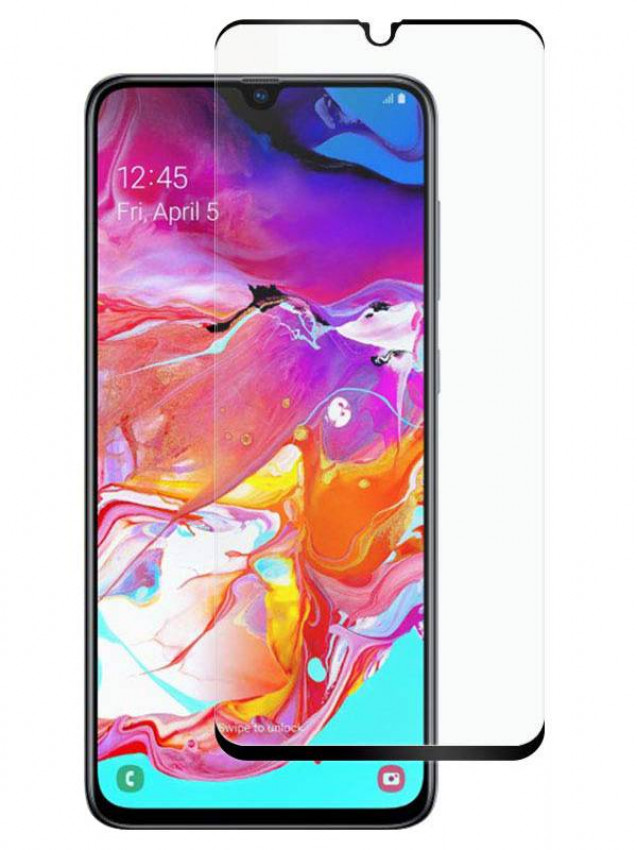 Захисне скло Full screen PowerPlant для Samsung Galaxy A70, Galaxy A70s, Black-GL606887