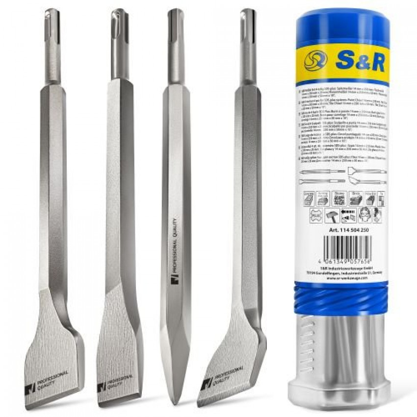 Набір зубил S&R Meister sds-plus 4 шт-114504250