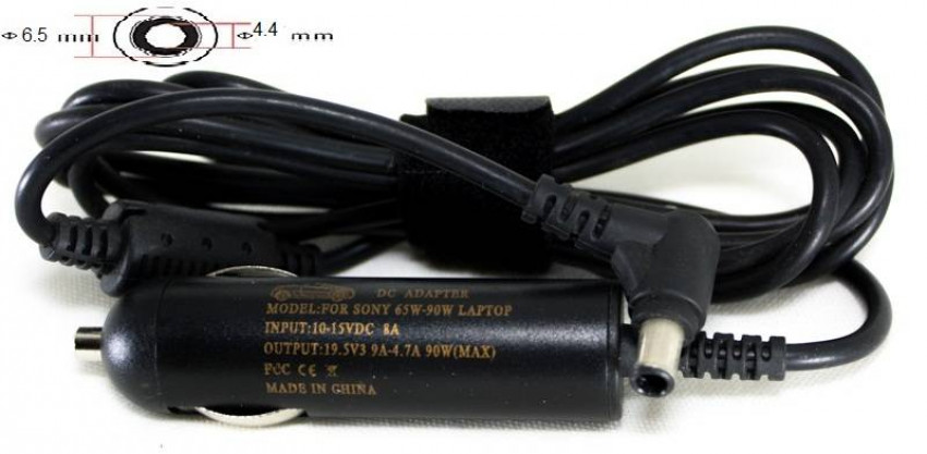 Адаптер для ноутбука PowerPlant SONY 12V, 19.5V 92W 4.74A (6.5*4.4) - автомобільний-SOA92G6544