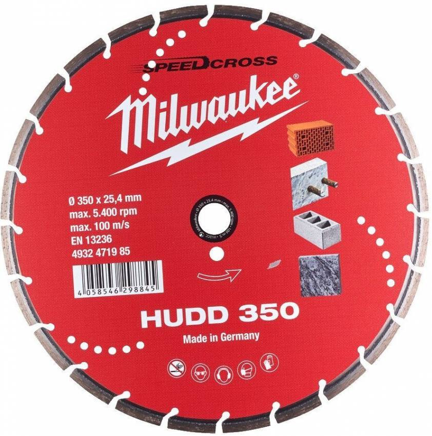 Диск алмазний Speedcross MILWAUKEE HUDD 350, Ø350мм-4932471985