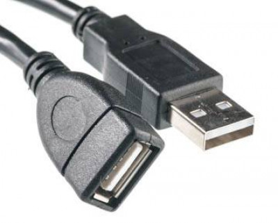 Кабель PowerPlant USB 2.0 AF – AM, 3м, One ferrite-[articul]