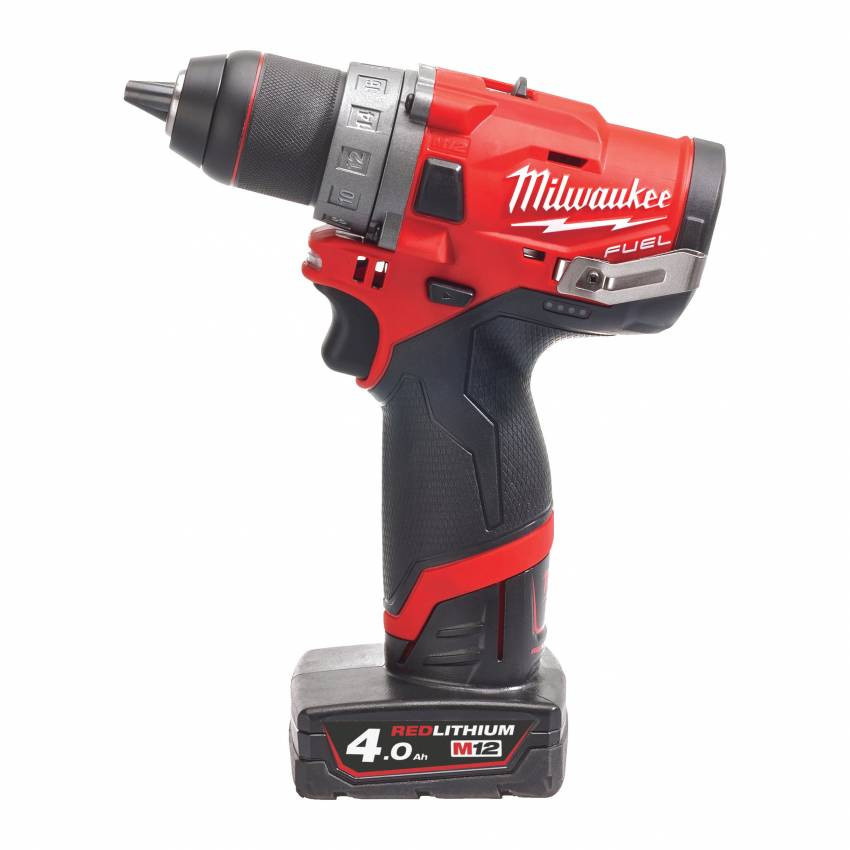 Дриль-шуруповерт акумуляторний MILWAUKEE, M12 FDD-402X, 44Нм (зарядний пристрій, 2 акум.Х 4Ач, HDкейс)-4933459818