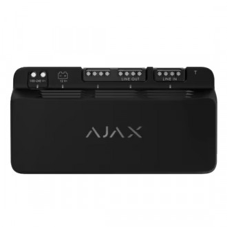 Модуль для додаткового живлення пристроїв AJAX LineSupply (45 W) Fibra black-[articul]