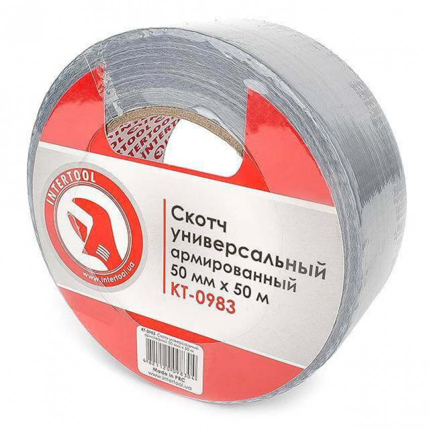 Скотч універсальний армований 50 мм * 50 м. INTERTOOL KT-0983-KT-0983