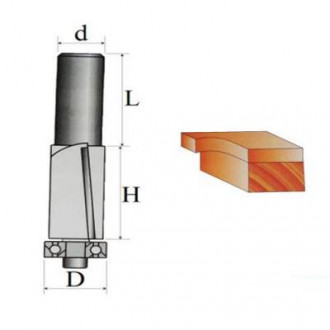 Фреза Кромкова пряма №1020 S (D28, h20, d12) 22-021-282-[articul]