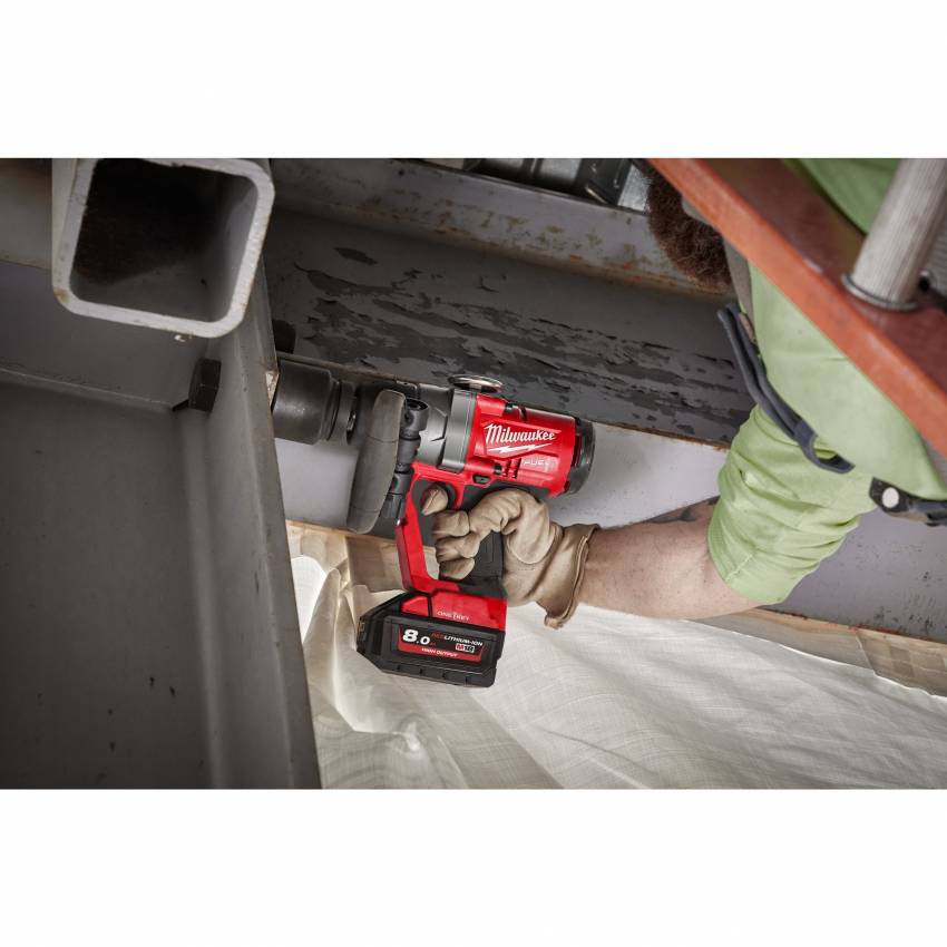 Гайковерт акумуляторний 1" MILWAUKEE, M18 ONEFHIWF1-802X, 2400Нм (зарядний пристрій, 2 акум.Х 8Ач, HDкейс)-4933459733