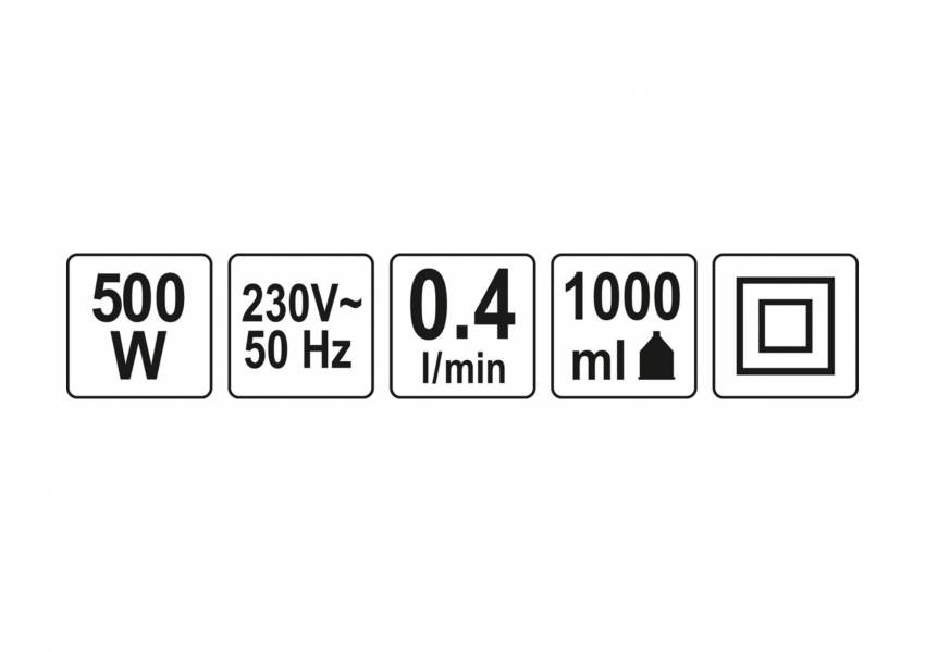 Пульверизатор мережевий YATO 500 Вт 1 л-YT-82550