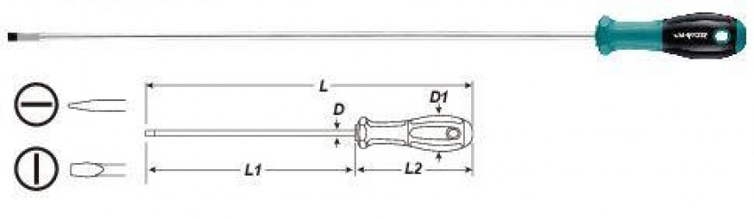 Викрутка SL5,5*400мм-S111-9-40055