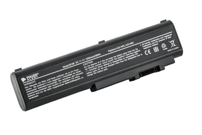 Акумулятор PowerPlant для ноутбуків ASUS N50VC (A32-N50) 11.1V 5200mAh-NB00000230