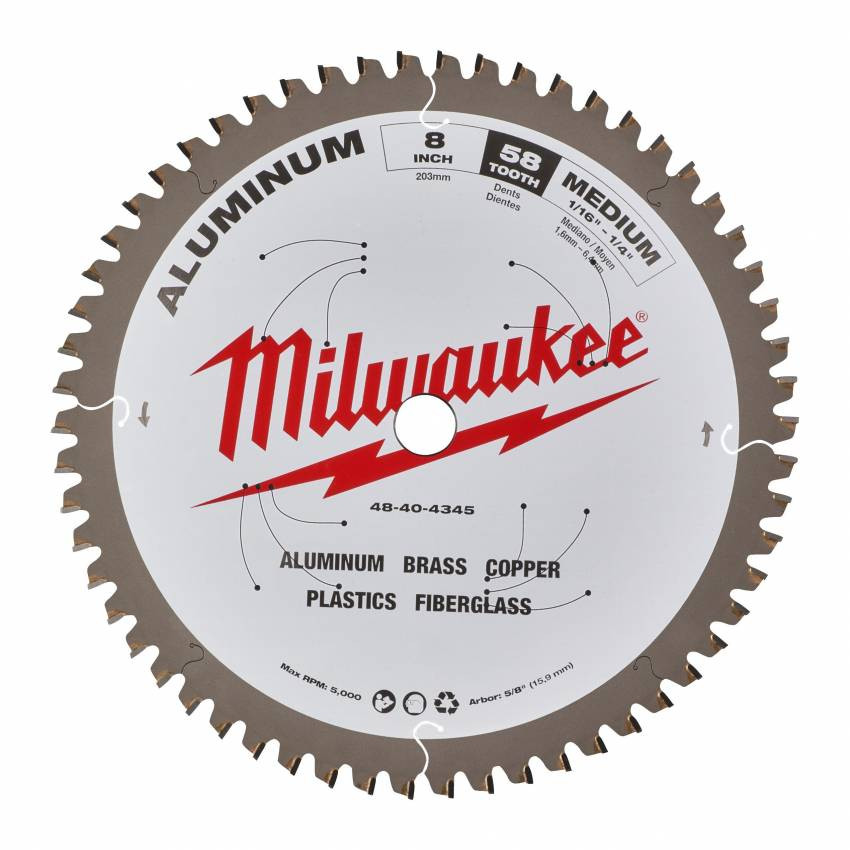 Диск пильний по металу MILWAUKEE, Ø165х15, 87/1, 6мм, 48 зуб.-48404015