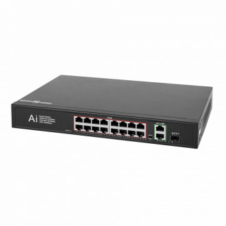 Комутатор мережевий POE GV-010-D-16+2 PG+1 SFP-[articul]