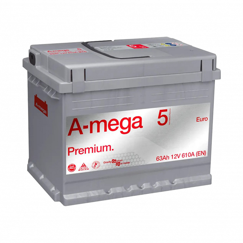 Акумулятор авто Мегатекс A-mega Premium (M5) 6СТ-63-А3 (прав) euro ТХП 610-