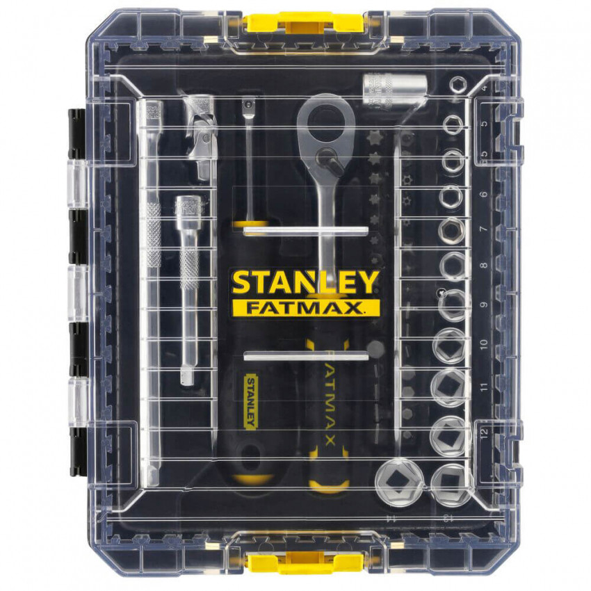 Набір торцевих головок 1/4 FATMAX® Maxi Drive, шестигранних, 48 предметів STANLEY FMMT98101-0-FMMT98101-0