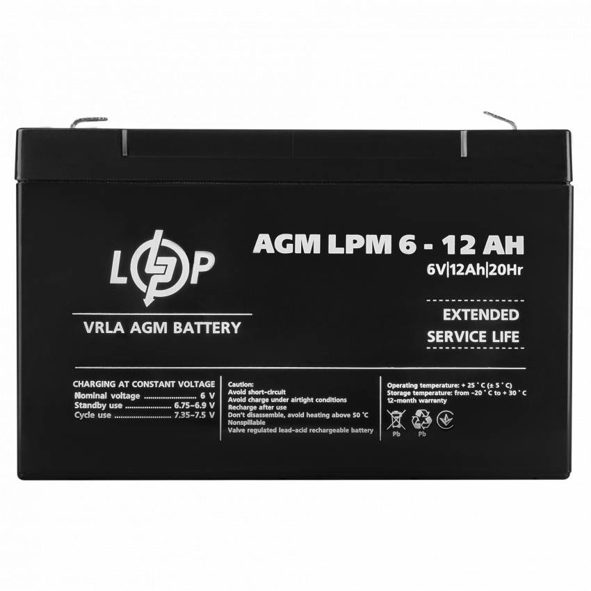 Акумулятор AGM LPM 6V - 12 Ah-