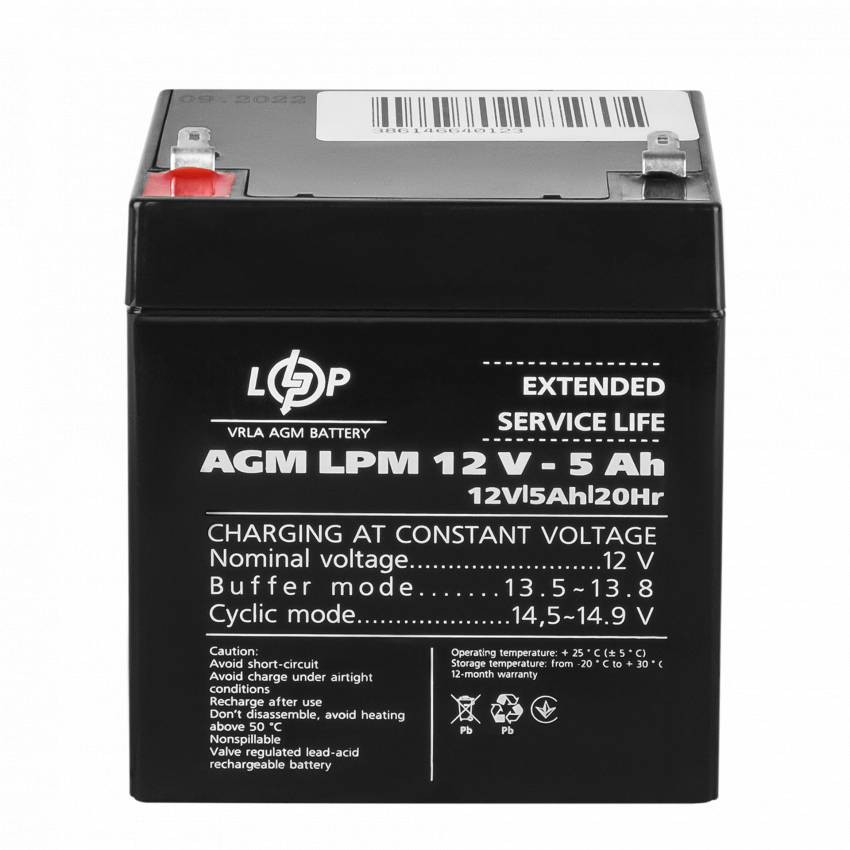 Акумулятор AGM LPM 12V - 5 Ah-