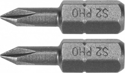 Насадка викрутка YATO: &quot;Phillips&quot; PH0 x 25 мм, HEX 1/4&quot;, AISI S2, 2 шт.-[articul]