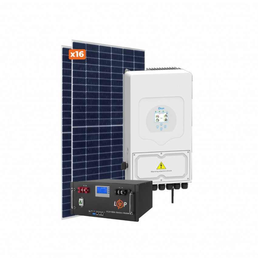 Комплект СЕС DEYE for LP 6 kW GRID 3Ф з АКБ 5,1 kW-