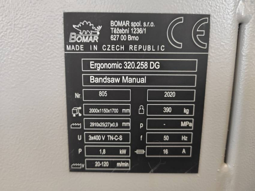 Стрічкова пила по металу Bomar Ergonomic 320.258 DG-Ergonomic 320.258 DG