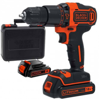 Дриль-шуруповерт ударний акумуляторний BLACK DECKER BDCHD18KB