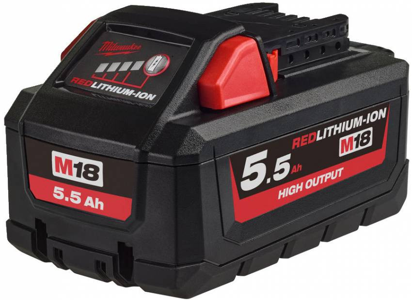 Акумулятор HIGH OUTPUT™ MILWAUKEE, M18 HB5,5 (5,5Ah)-4932464712